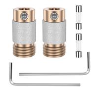 2Pack Stained Glass Grinding Bit, 5/8 Inch Diamond Grinder Bit with 2 Allen Wrenches and 2 Fuse Tubes, High-Performance for Glass, Stone & Ceramic, for Crafting, Polishing & Shaping(2Pack)