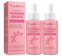 2Pack Sunless Tanning Drops To Drink,Face Tanning Drops,Moisturizing Bronzing Tanner for Face & Body,Promotes skin health,No Streaks, for All Skin Types(50ml)