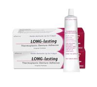 2Pack Thermoplastic Denture Adhesive Cream, 7 Strong Denture Adhesives Gel - Long Lasting Secure Hold for Enhanced Comfort & Stability