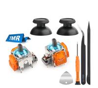 2Pack TMR Joysticks for PS5 Electromagnetic Joystick Replacement for PlayStation 5 PS5 Anti-Drift Sticks with Thumbstick Accessories with Repair Tools(Orange)