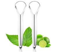 2Pack Tongue Scraper Metal Stainless Steel Tongue Scrapers for Adults Restore Fresh Breath Improve Taste and Oral Health with Our Tongue Cleaners Suitable for Fresher Breath in Seconds