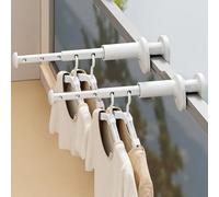 2Pack Travel Drying Rack for Clothes, Extendable Laundry Drying Rack Indoor and Outdoor, Portable Hanging Rack Over The Door, Great for Holidays, Mini Size for RV, Dorm, Apartment, Hotel Laundry
