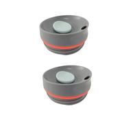 2Pack Tumbler Replacement Slider Lid Compatible for Owala SmoothSip 20oz 12oz, Leakproof Accessories Top Cover Compatible with Owala SmoothSip Slider 12oz 20oz Coffee Tumbler (Grey)