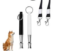 2Pack Ultrasonic Dog Whistle White Black Silent Dog Whistle To Stop Barking With Storage Box Dog Whistle To Stop Barking Adjustable Dog Training Whistle Train The Dog Suitable for All Breeds of Dogs