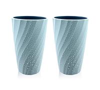 2Pack Unbreakable Toothbrush Cup Bathroom Tumbler, Soft and Durable, Bathroom Cup Toothbrush Tumbler Toothbrush Holder (Light Blue)