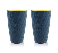 2Pack Unbreakable Toothbrush Cup Bathroom Tumbler, Soft and Durable, Bathroom Cup Toothbrush Tumbler Toothbrush Holder (Dark Blue)