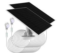 2pack, Upgraded, with Charging Alert Breathing Light. 6w Solar Panel Compatible with Google Nest Camera Outdoor & Indoor & 2nd Generation (Battery Version) Cameras Easy Install, IP66, 4m Cable