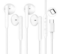2Pack USB C Headphones for iPhone 16, Type C Wired Earbuds with Mic & Volume Control, HiFi Stereo Noise Cancelling Earphones Wired for iPad Pro iPhone 17/16/15 Pro Max/Plus, Samsung Galaxy S23/S22/S21