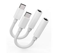 2Pack,USB C to 3.5mm Headphone Adapter Type C Jack AUX Dongle Audio Earphone Compatible with Galaxy S23 S22 S21 Ultra Note,for Apple for IPhone15 Pro Max Plus for ipad 10、Air4/5、Mini6、Pro 12.9