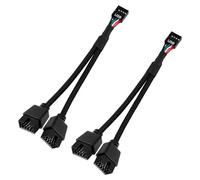 2Pack USB Header Splitter, 16cm USB 2.0 Motherboard 9Pin Female to Dual 9Pin Male Extension Cable Multiplier Adapter Port 1 to 2 Hub Splitter Connector for Computer Internal Motherboard