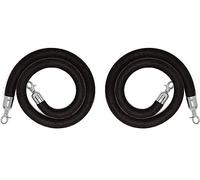 2pack Velvet Stanchion Rope with Stainless Steel Hooks,Crowd Control Stanchion Post Queue Line Barrier Velvet Hanging Ropes for Movie Theaters,Grand Openings,Hotels(Size:2ft/60cm)