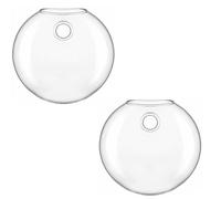 2Pack Wall Hanging Glass Terrarium - Self-Watering Hydroponic Planter for Home Office Decor, Handmade Round Vase 2 Pack