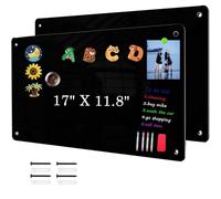 2Pack White Magnetic Board, 23" x 14" Magnet Bulletin Board to Display Magnetic Notes, Poetry, Photos, Suitable for Wall, Refrigerator, Cabinet etc, Large Dry Erase Memo Board Come with 6 Pcs Screws