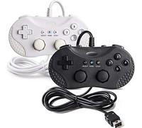 2Pack Wii Classic Controller, Wired Controller for Nintendo Wii/Wii U/NES Classic Edition -NES Mini, Classic Retro Controller for Nintendo Wii Wii U Remote Console Video Game(Black/White)
