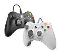 ＲＵＥＩＵＲＩ 2PACK Wired Controller for Xbox 360 & 360Slim, PC Windows 10/8/7, Gamepad Joystick (Black+White)