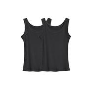 2Pack Women's Summer Ribbed Camisole Crew Neck Slim Fit Thin Sleeveless Tank Tops Fashion Stretchy Soft Solid Color Plain Casual Vest Tops Simple Trendy Outfits