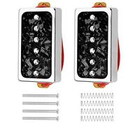 2Pack Yootones Electric Guitar Pickups Guitar Humbucker Bridge Neck Set Compatible with LP Les Paul P90 Style Humbucker Size Electric Guitar (Black Pear)