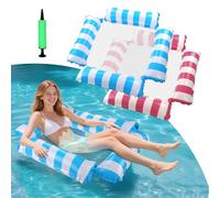 2Packed Water Hammock, Pool Inflatable Water Hammock, Air Mattress Pool Foldable, Small and Portable, Easy to Use (A)