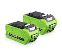 2Packs 29462 6.0Ah Li-Ion Replacement for GreenWorks Battery 40V Compatible with GreenWorks 40V Battery 29472 29252 25312 25322 20202 20642 21242 22272 27062