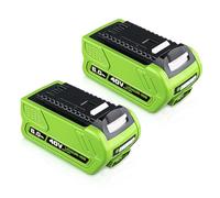 2Packs 6000mAh 40V Li-Ion Battery Replacement for Greenworks 40V Battery Compatible with GreenWorks 29462 29472 29252 25312 25322 20202 20642 21242 22272 27062