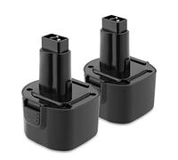 2Packs Creabest 9.6V 3.5Ah Ni-MH for Dewalt Replacement Battery DW9062 Dw9061 DW926 DC750KA DW955K DW955 DW926K-2 DW926K DW902 DW050 DE9062 DE9061 DE9036 DW955K-2 DW050K Black & Decker PS120