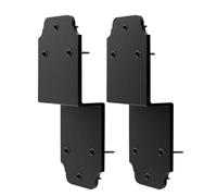 2packs Heavy Duty Pergola Brackets Black Z Bracket ,6" Steel Angle Joist Tie, Post to Beam Connectors Repair Hardware for Wood DIY Projects Deck Framing Construction Fence Repair