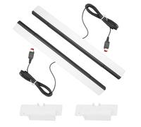 2packs Infrared Sensor Bar with Stand, Wired Motion Tracking Accessory Compatible with Game Consoles, 9.4-Inch Sensor with 7ft Cable, Replacement Accessory for Remote Controller Detection System