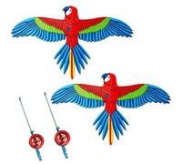 2Packs Kites for Kids,Easy to Fly Kite,Fishing Rod Kite Set with Dynamic Eagle Design,Children's Flying Toy with Adjustable Line