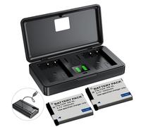 2Packs NB-8L (1000mAh) Battery Charger (including tow Batteries) Compatible with CANON A3100IS A3300 PC1589 1474 1585 1475 1590 cameras