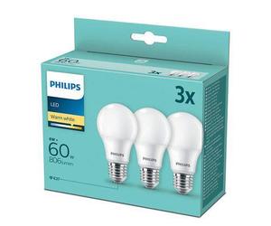 2packs of Philips LED Bulbs Set 3x E27 8W = 60W warm white