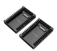[2Packs]ORICO 2.5 SSD SATA to 3.5 Hard Drive Adapter Internal Drive Bay Converter Mounting Bracket Caddy Tray for 7 / 9.5 / 12.5mm 2.5 inch HDD / SSD with SATA III Interface(1125SS-2)