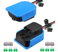 2Packs Power Wheel Adapter for Bosch 18V PBA PSB PSR Battery Adapter Conversion Kit with Fuses for Wire Clamps,14AWG Wire, Power Connector for DIY Ride on Truck, RC Car Toys and Robotics