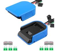 2Packs Power Wheel Adapter for Bosch Professional 18V System GBA Battery Adapter Converter Kit with Fuses, Wire Clamps, 14AWG Wire, Power Connector for DIY Rc Car Toys, Robotics and Rc Truck