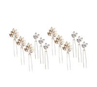2Packs Rhinestone Alloy Hairpins Elegant Bridal Updo Accessories for Weddings Delicate Leaf Design for Hair Decoration for Women
