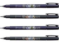 2Pacs X Tombow Fudenosuke Brush Pen / Soft Type & Hard Type (Each 2 Pens) / Total 4 Pens Set