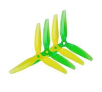 2Pair HQ Ethix S3/S4 Prop 5X3.1X3 5031 5inch 3 Blade/tri-blade Propeller Prop Compatible T-motor Motor ,Compatible For FPV Racing Drone Part(2 Pair Yellow Green)