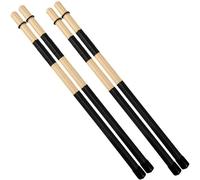 2Pair Jazz Drum Sticks Drumsticks Bamboo Punk Drum Sticks for Jazz Folk Music Black