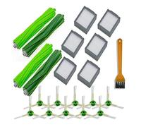 2pair Main Brush & 6pcs Hepa Filter & 10pcs Side Brush Compatible With IRobot Roomba I7 E5 E6 I Series Vacuum Cleaner Parts