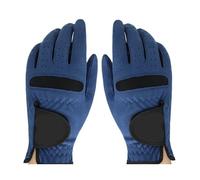 2pair Men Woman Golf Gloves Fabric Glove Left Right Hand For Golfer Breathable Sports Driver For Right Left Handed(Dark Blue,Size 22)