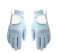 2pair Men Woman Golf Gloves Fabric Glove Left Right Hand For Golfer Breathable Sports Driver For Right Left Handed(Light blue,Size 20)