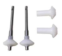 2Pair RC Helicopter Gear Set 450pro Transmission Shaft Tailshaft Driven Gears Pinion Compatible with Model Aircraft Assembly Rear Umbrella Tooth Compatible With Various RC Helicopter Models
