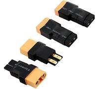 2Pair RC LiPo Battery Connector Adapter Compatible with TRX Traxxas Plug Battery to XT90 Male Female Connectors ESC Charger