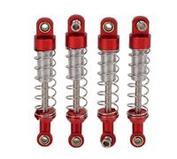2Pair RC Shock Absorber, 60mm/2.4in Metal Universal Shocks Absorber Damper Set with 2mm / 0.1in Hole Shock Mount for WPL C14 RC Car Upgrade Parts (Red)
