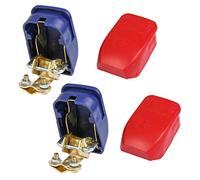 2Pair Red & Blue Battery Clamps Quick Release Connectors - 12V Quick Disconnect Terminals for Caravan, Van, Motorhome, Marine