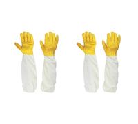 2Pair Soft Hand, Straight Thumb Beekeeper XL Size Yellow Gloves