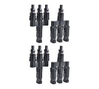 2Pair Solar Panel Connectors,3 to 1 High Current Carrying Capacity Solar Panel T Parallel Branch Connector, for Parallel Connection