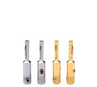 2pairs/4pcs Banana Connector Banana Connector(Rhodium-Plated)
