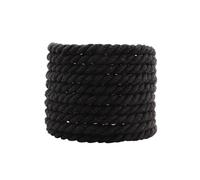 2Pairs 6mm Wide Cotton Twisted Rope Laces for Sneakers Boots Flat Shoes 120 140 160cm Length(Black,120cm)