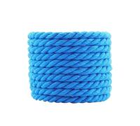 2Pairs 6mm Wide Cotton Twisted Rope Laces for Sneakers Boots Flat Shoes 120 140 160cm Length(Blue,120cm)