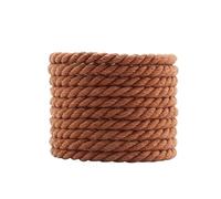 2Pairs 6mm Wide Cotton Twisted Rope Laces for Sneakers Boots Flat Shoes 120 140 160cm Length(Brown,120cm)